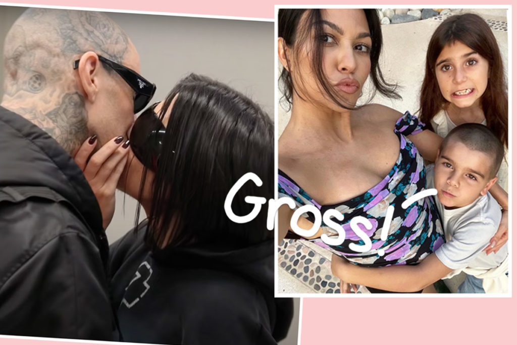 Kourtney Kardashian’s Kids Are Grossed Out By Her Constant PDA With Travis Barker!