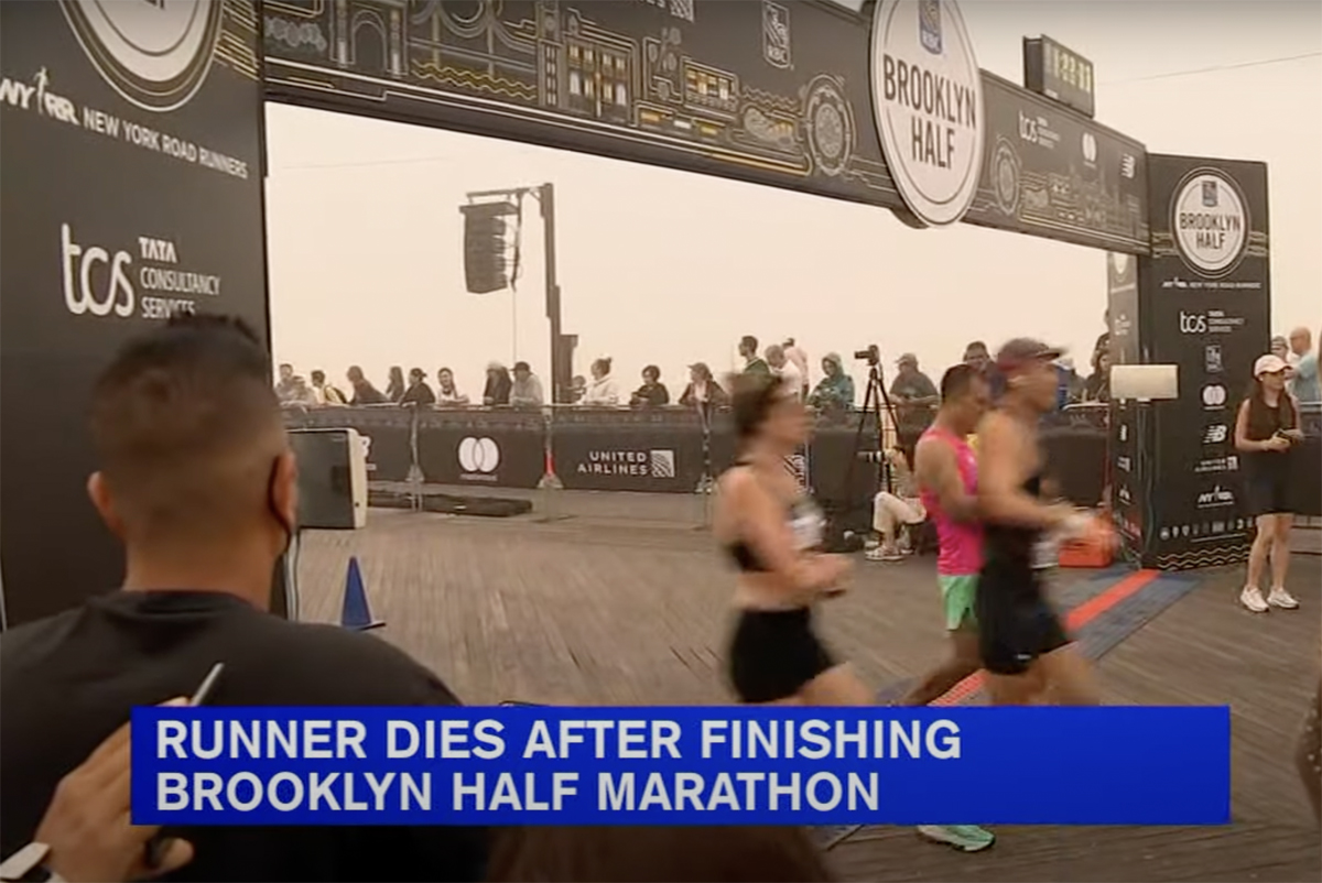 #Runner Collapses & Dies At Finish Line Of Brooklyn Half Marathon
