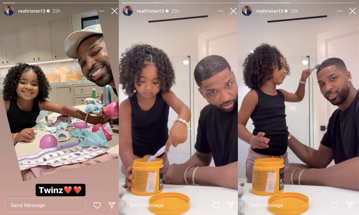 Tristan Thompson Enjoys Father-Daughter Time With True While Khloé Kardashian Is Off At Kourtney's Italy Wedding!