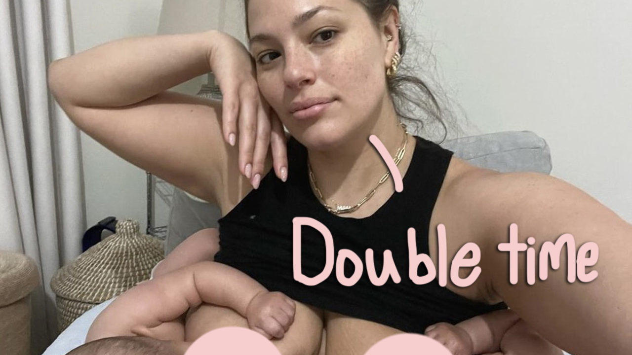 Ashley Graham Tandem Breastfeeds Her Twin Sons In Adorable New Selfie -  LOOK! - Perez Hilton