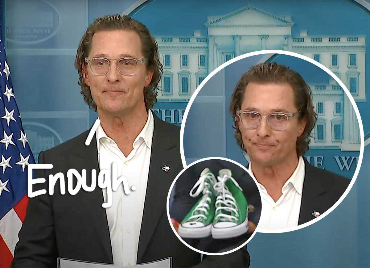 #’Fed Up’ Matthew McConaughey Chokes Back Tears In Impassioned Speech About Gun Violence At White House