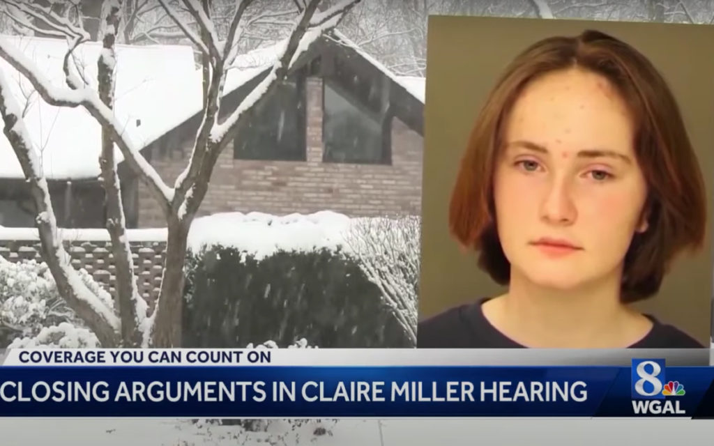 Claire Miller pictured in news footage