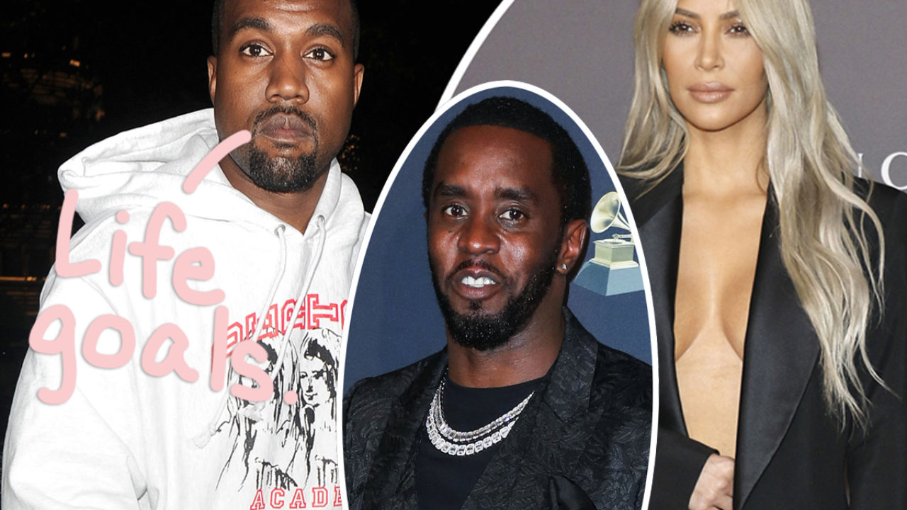 Kanye West Gets Cryptic About 'Wife' Kim Kardashian In Surprise BET Awards Speech Honoring Diddy! - Perez Hilton