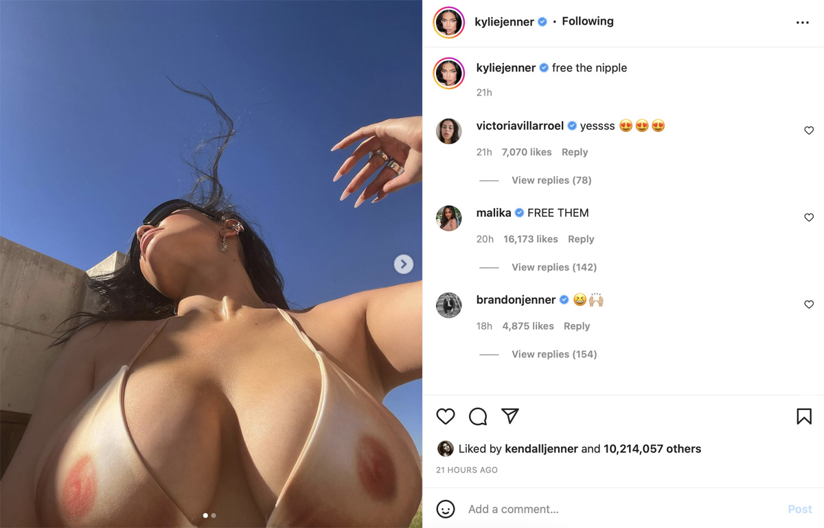 Kylie jenner free the nipple