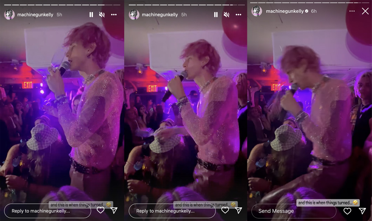 Machine Gun Kelly Shatters Glass Over His Head & Starts Bleeding Profusely At NYC Party! WTF?!