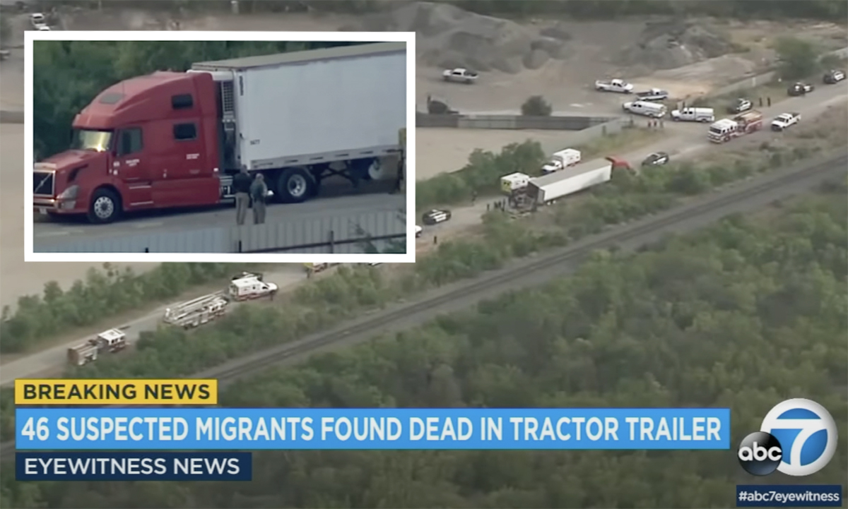 #At Least 46 People Believed To Be Undocumented Immigrants Found Dead Inside 18-Wheeler In San Antonio