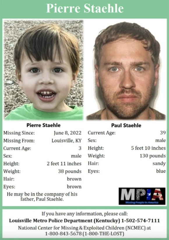 Paul and Pierre Staehle missing poster