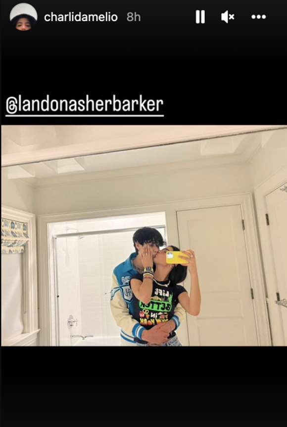 Charli D'Amelio & Landon Barker Share A Kiss On IG