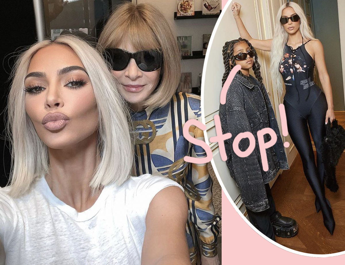 #Kim Kardashian Clarifies Why North West Held Up ‘STOP’ Sign During Paris Fashion Week Show!