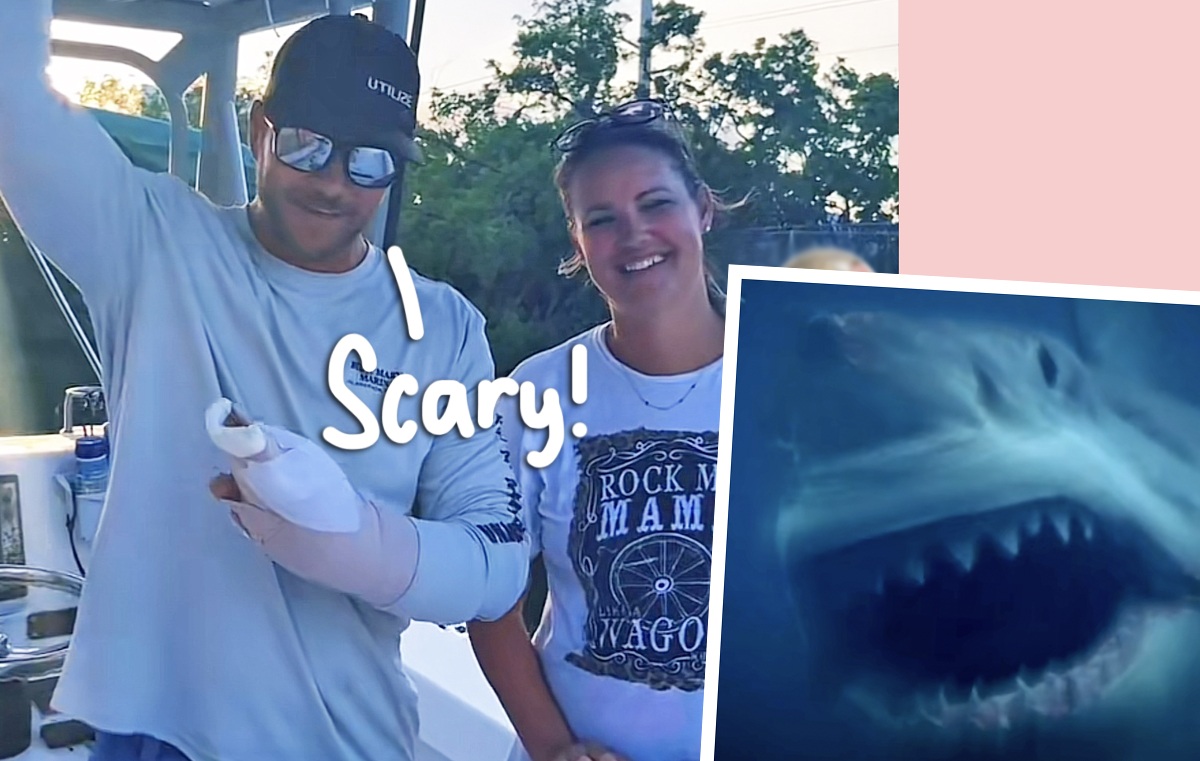#Shark Bites OFF Fisherman’s Finger In Horrifying Viral Video — Watch IF YOU DARE!!