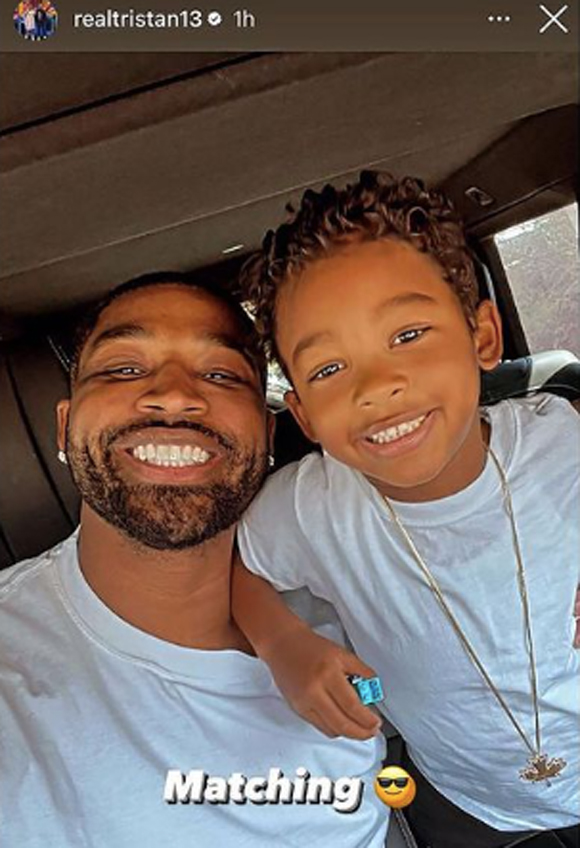 Tristan Thompson Matches With Son Prince