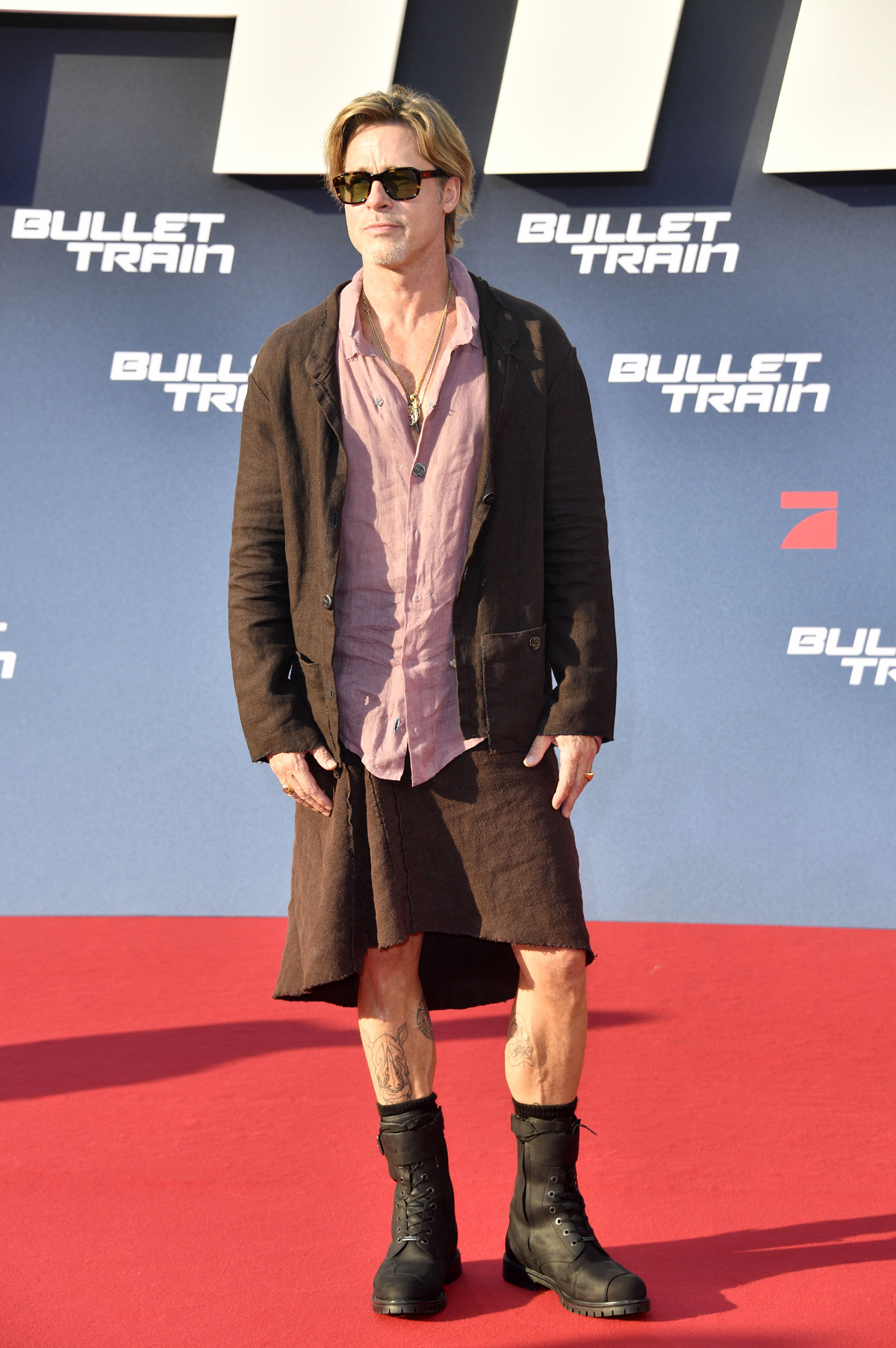 The Depressing Reason Brad Pitt Wore A Skirt To The Bullet Train Premiere!