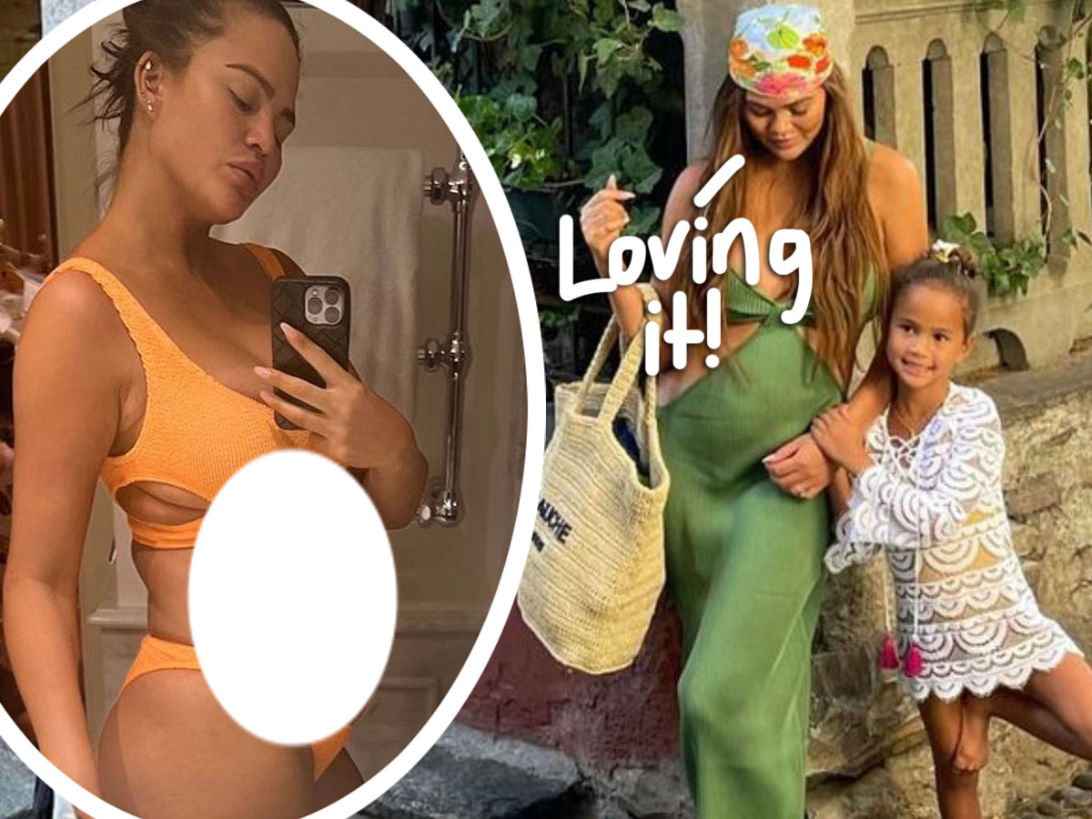 #Chrissy Teigen Looks AMAZING In New Family Vacation Photos — Featuring Her Growing Baby Bump!
