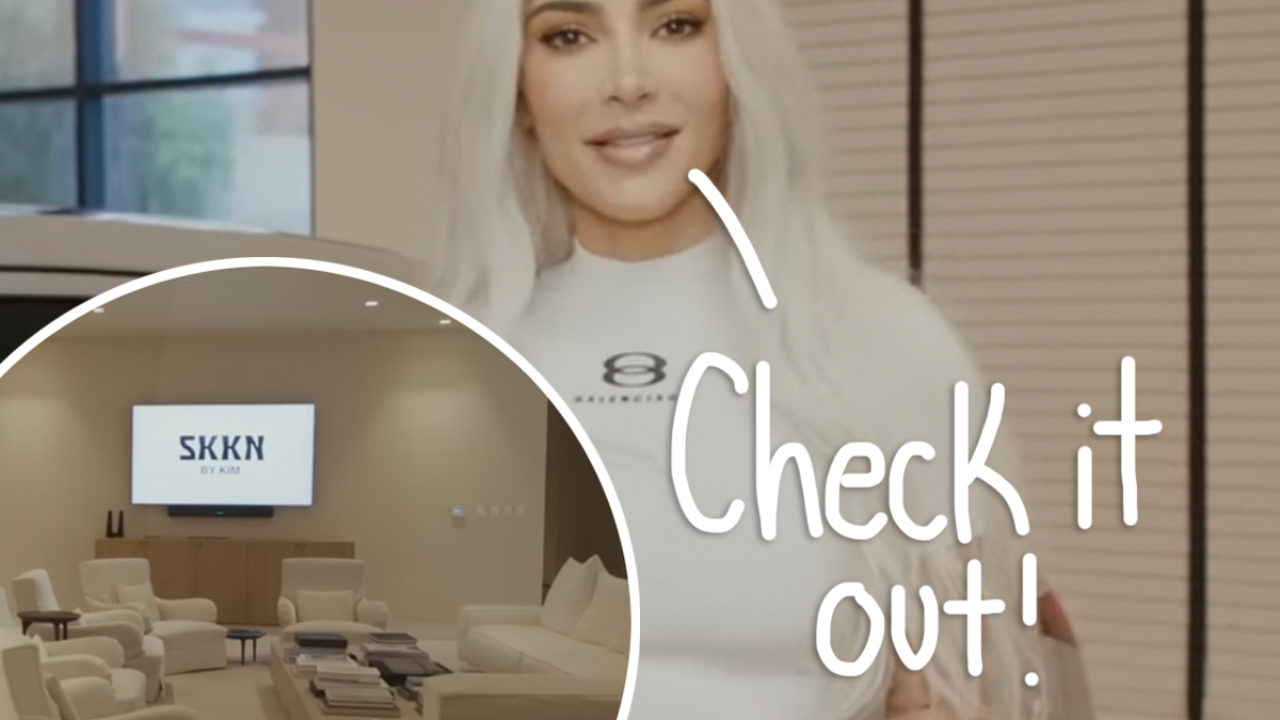 Kim Kardashian Gives Tour Of Her MASSIVE SKKN By Kim Office - Including  Glam Rooms, Amphitheater & More! - Perez Hilton