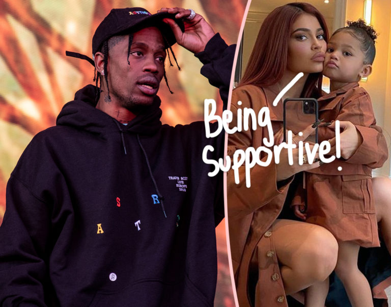 Kylie Jenner & Stormi Webster Cheer On Travis Scott At First Solo Arena