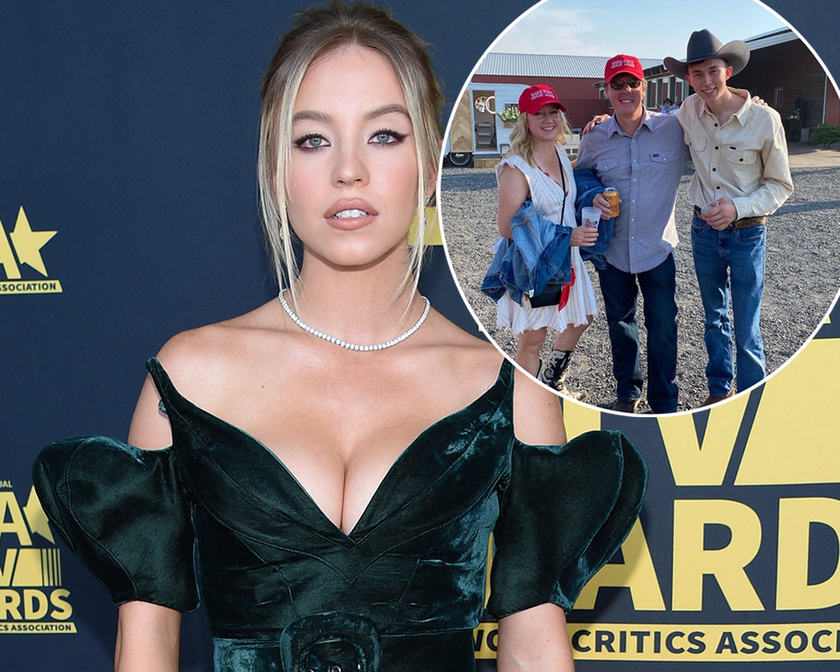 Sydney Sweeney Under Fire For Mom's 60th Birthday Party Featuring MAGA-Inspired Hats & Blue Lives Matter Shirt - Perez Hilton