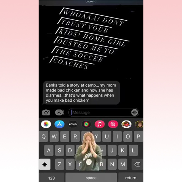 hilary duff instagram story daughter text message