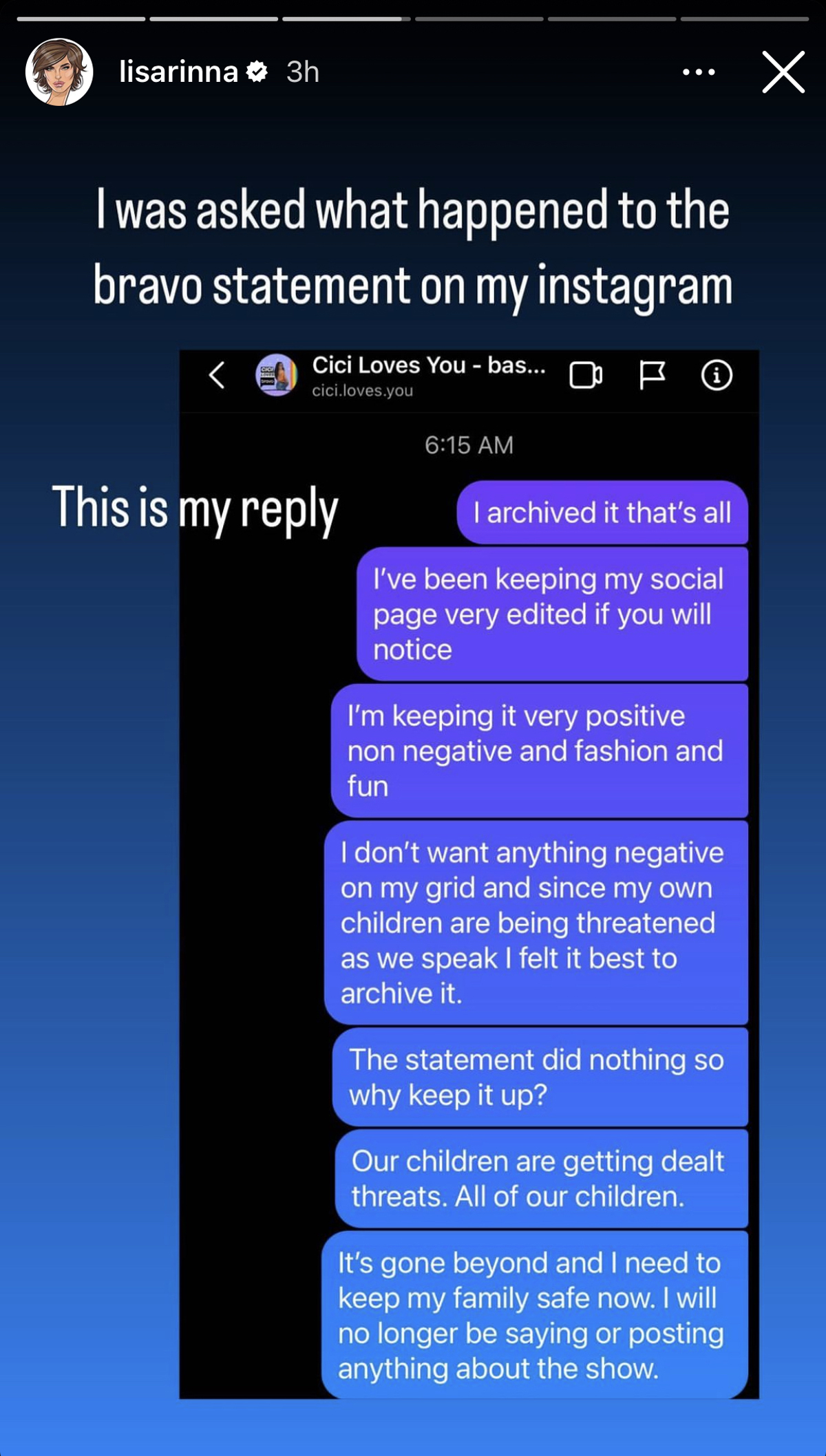 Lisa Rinna responds RHOBH Instagram bio fan bullying controversy 1