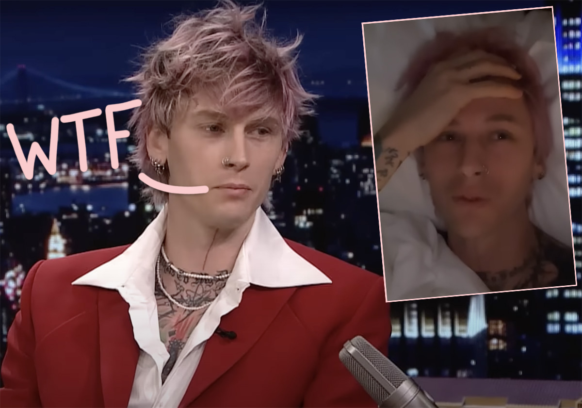 #Machine Gun Kelly Responds After ‘Wrong’ Tour Bus Was Vandalized With Homophobic Slur!