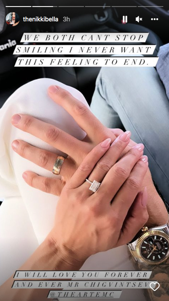 Nikki Bella Posts IG Story Of Wedding Rings With Artem