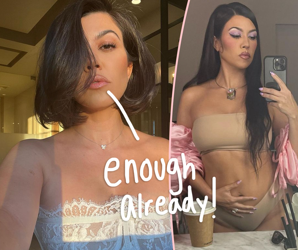 #Kourtney Kardashian Claps Back At Pregnancy Speculation While Posing In Lingerie