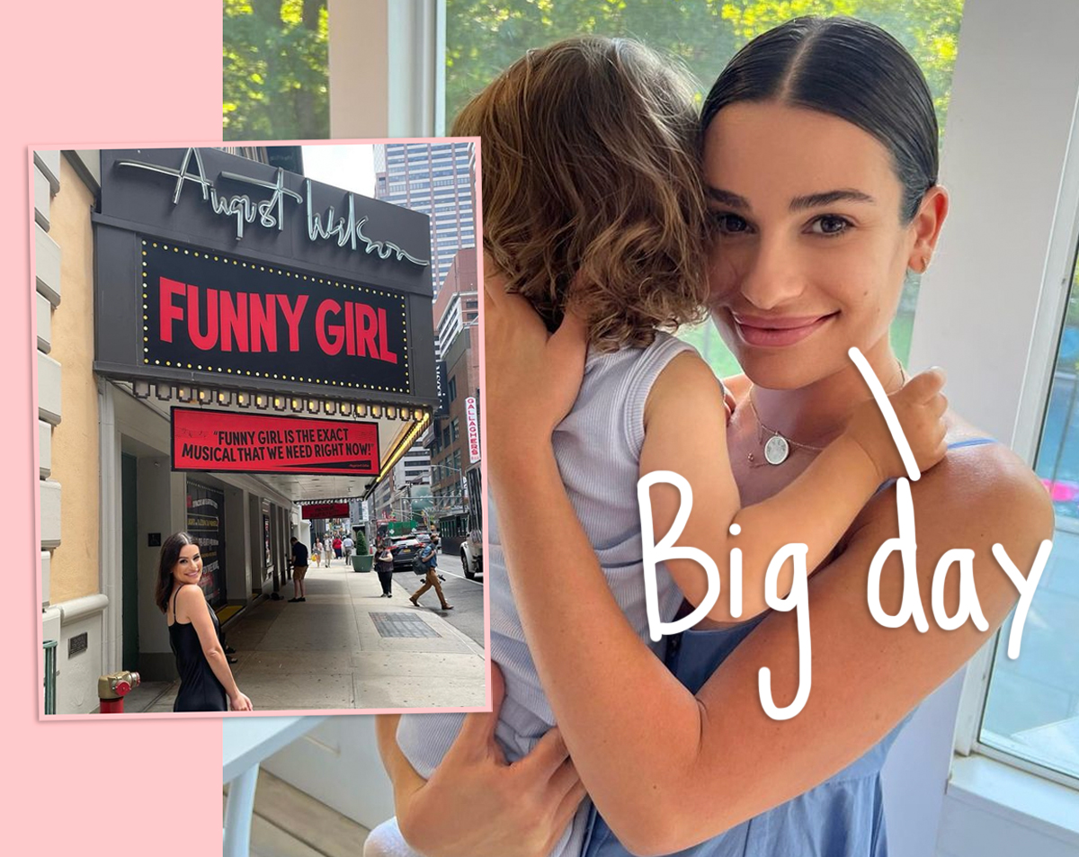 #Lea Michele Broke Down In Tears Sending Her Son To School On Day Of Her Funny Girl Debut