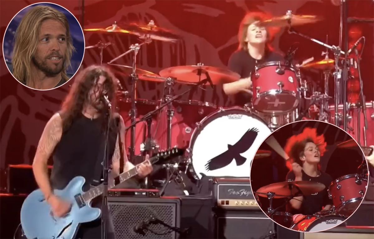 #Late Foo Fighters Rock Star Taylor Hawkins’ Son Plays Drums In Dad’s Place At Band’s Emotional London Show