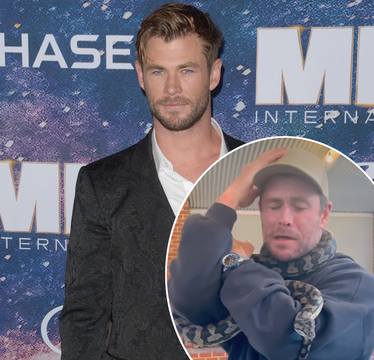 #OMG! Chris Hemsworth Shares Scary Video Of A Snake Wrapping Itself Around His Neck!!