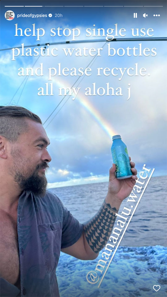 Jason Momoa Promotes Mananalu Water