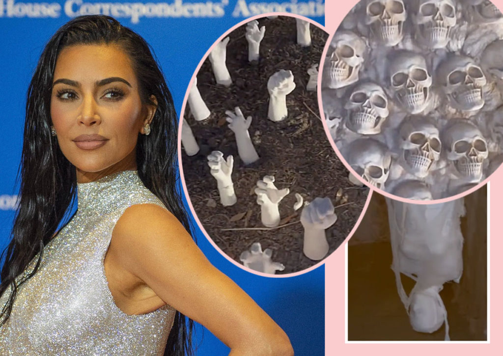 Kim Kardashian Shares EPIC Halloween Decorations WATCH! Perez Hilton