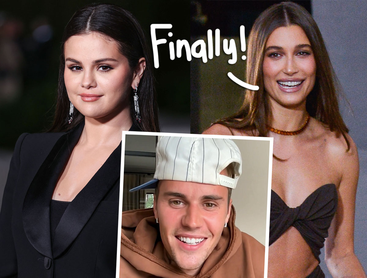 The REAL Reason Selena Gomez & Hailey Bieber Posed For THOSE Pictures Amid  Feud Rumors - & Justin Bieber's Reaction! - Perez Hilton