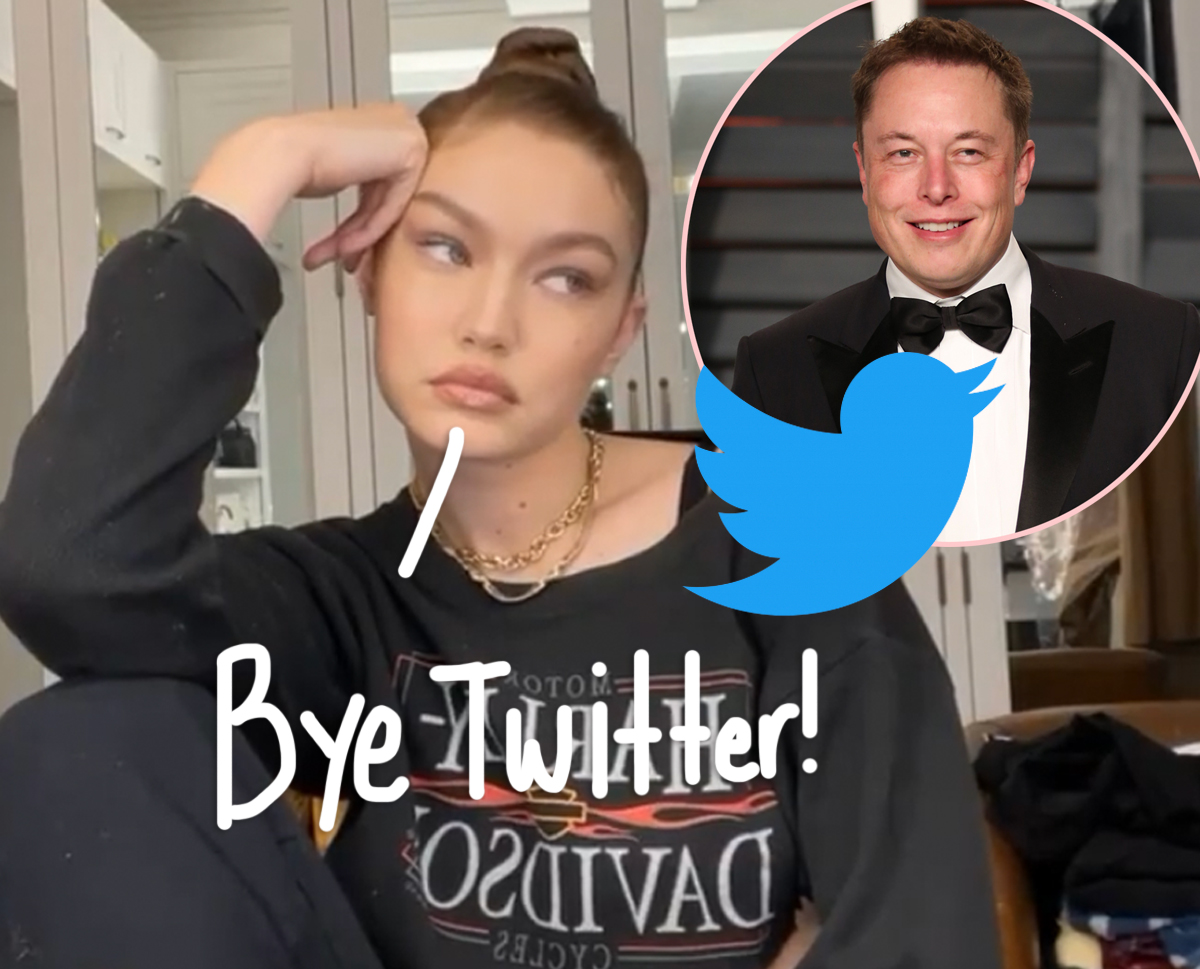 #Gigi Hadid Quits Twitter After Elon Musk Takeover — Says It’s ‘Becoming More And More Of A Cesspool Of Hate & Bigotry’