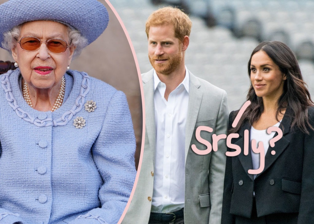 Queen Elizabeth Worried Prince Harry Was Too In Love With Meghan Markle Perez Hilton 