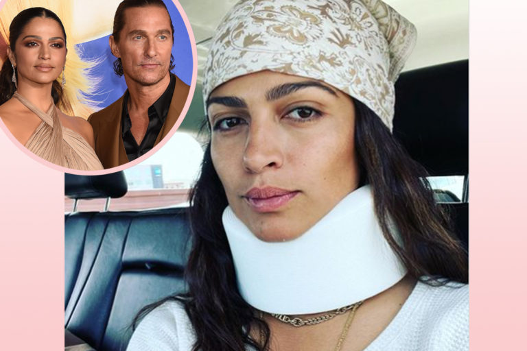 Matthew McConaughey’s Wife Camila Alves In A NECK BRACE After Scary ...