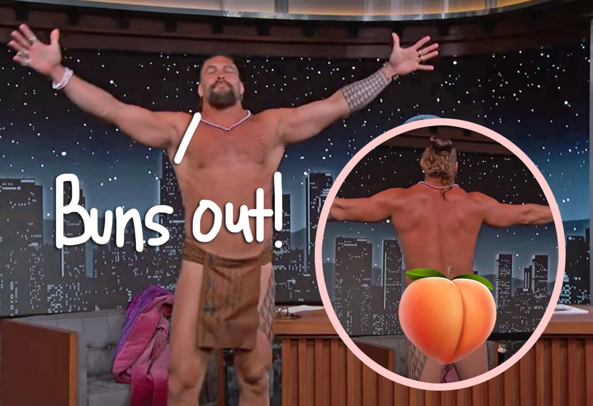 #Jason Momoa Strips Almost Completely Naked On Jimmy Kimmel Live! — WATCH!