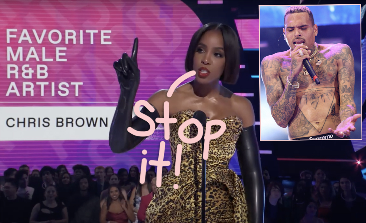 #Kelly Rowland Defends Chris Brown’s AMAs Win After Crowd Boos Him — And Twitter Has A LOT To Say About It!