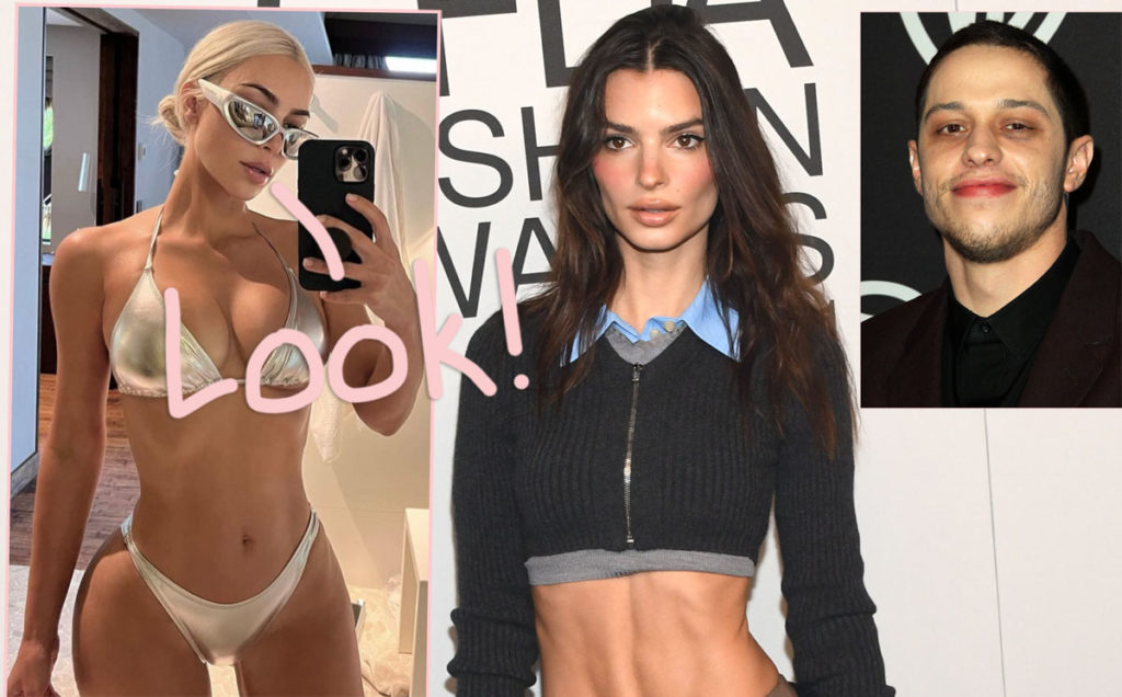 Is Kim Kardashian Sending A Sexy Message After First Pics Of Pete Davidson  & Emily Ratajkowski Drop?? - Perez Hilton