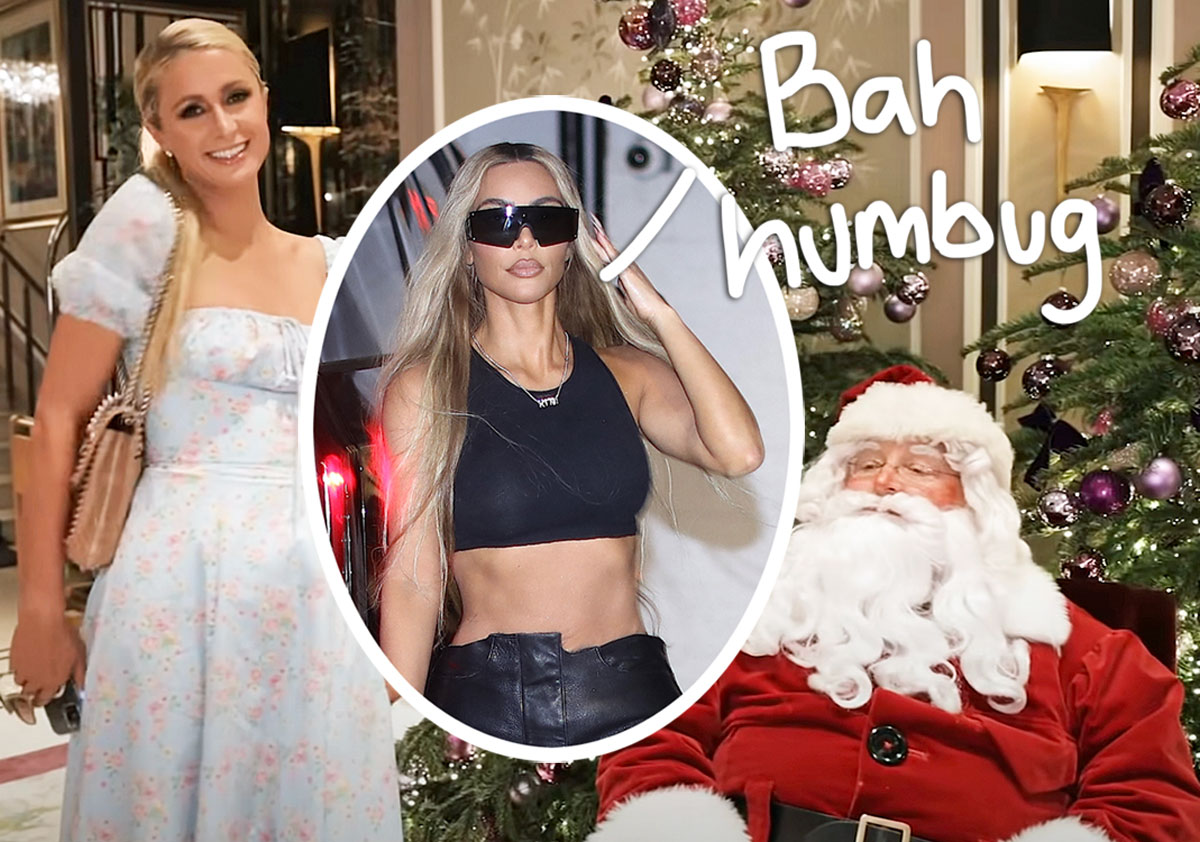 Kim Kardashian ROASTED For 'Disrespectful' Outfit At Paris Hilton's Lavish Christmas Social gathering - LOOK!