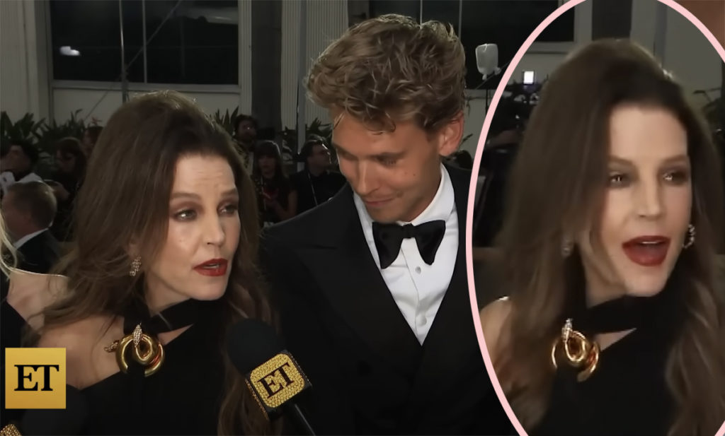 Watch Lisa Marie Presley Crash Austin Butler’s Golden Globes Interview