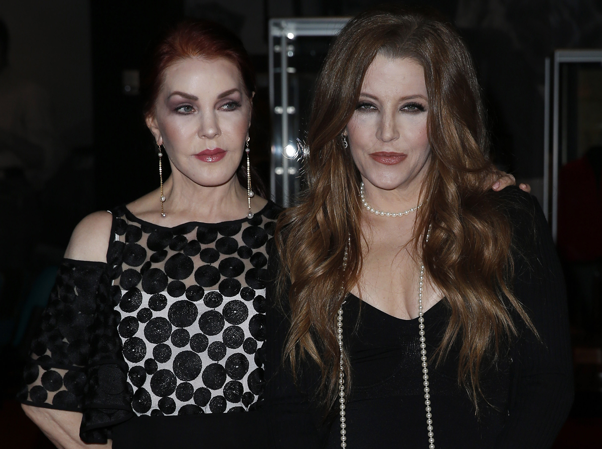 Lisa Marie Presley with her mother, Priscilla