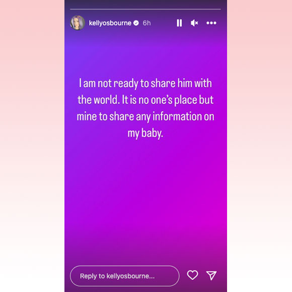 kelly osbourne baby boy instagram story sharon