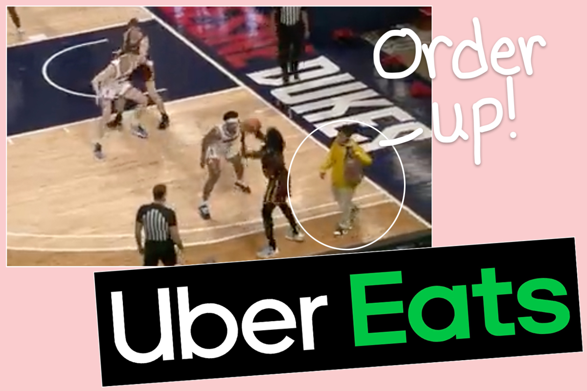 #Basketball Game Goes Viral After Delivery Guy Walks ONTO THE COURT With Food! WATCH!