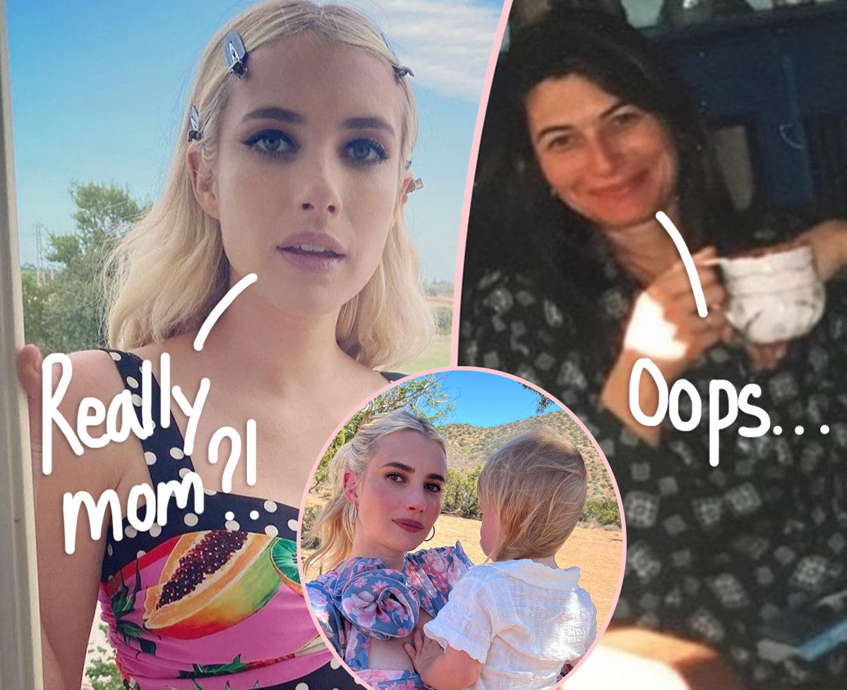 Emma Roberts Calls Out Mom For Posting Son Rhodes Face On Ig Without