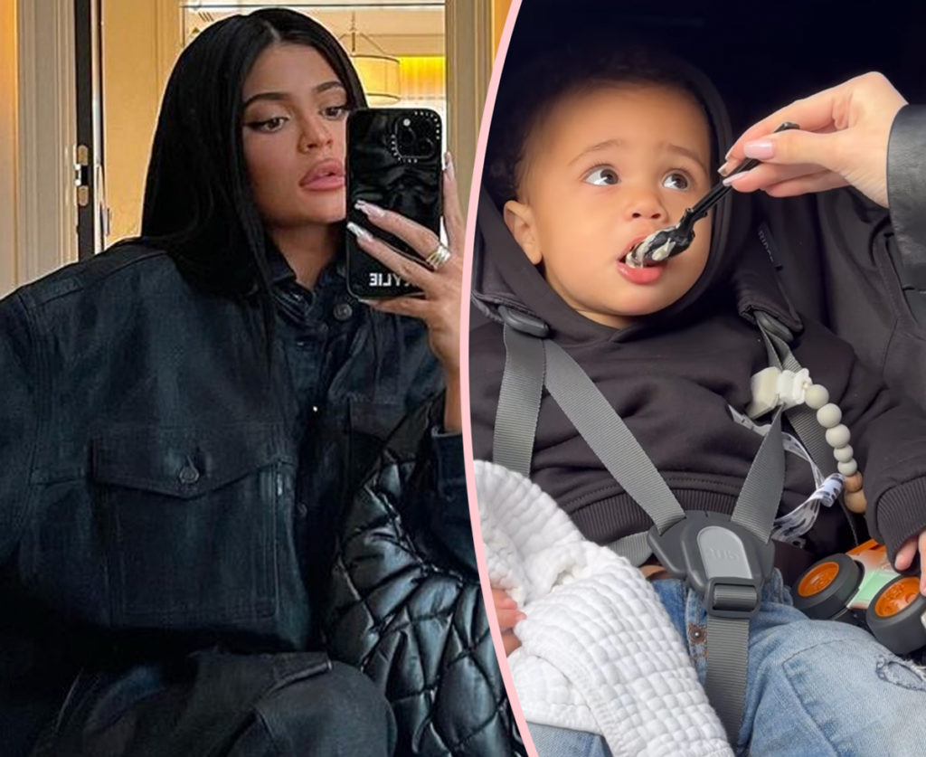 Kylie Jenner Shares Adorable Video Of Son Aire Eating Ice Cream For The ...