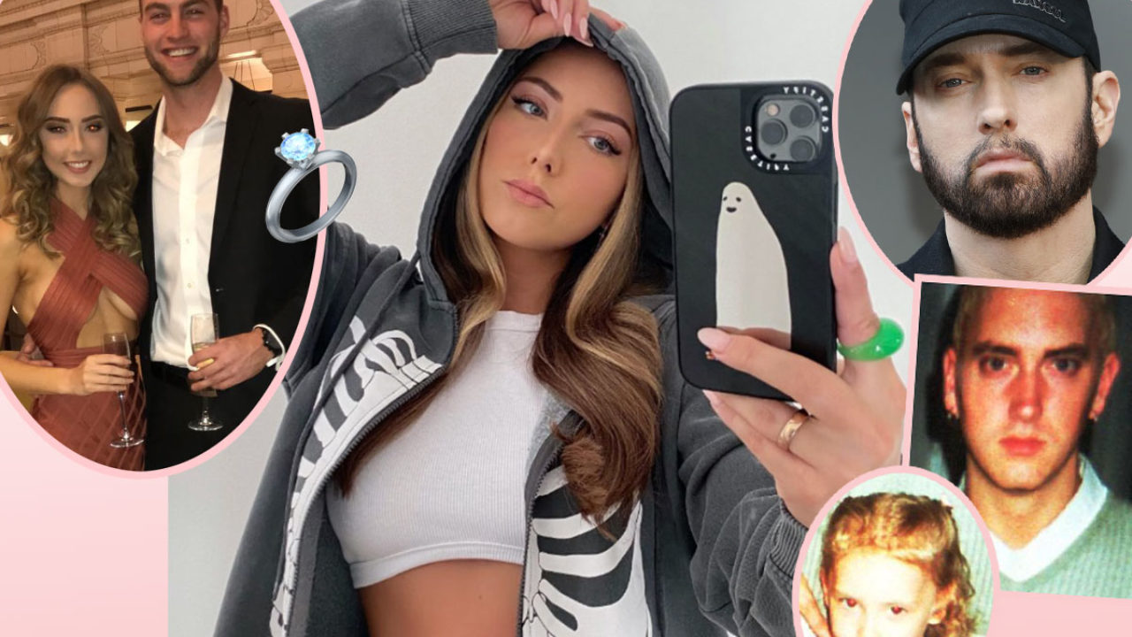 Eminem's daughter Hailie Jade supports him at Super Bowl as he