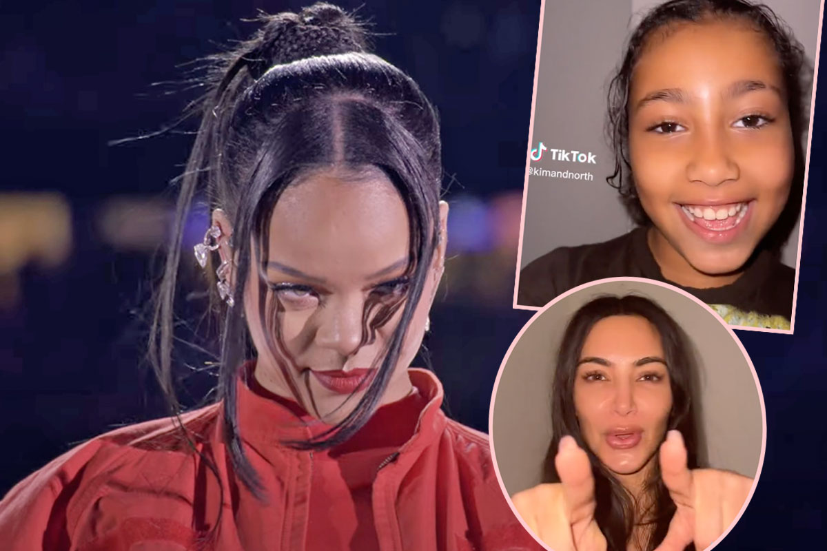 #Kim Kardashian & North West Pay Tribute To Rihanna’s Super Bowl Performance In New TikTok! WATCH!