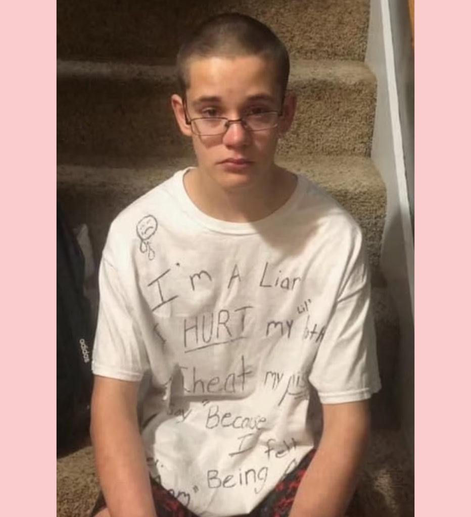 14YearOld Boy Forced To Wear 'Shirt Of Shame' By Parents Before Going