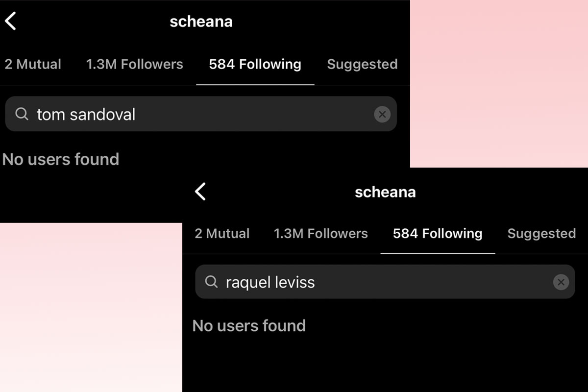 Scheana Shay Unfollows Tom Sandoval Raquel Leviss