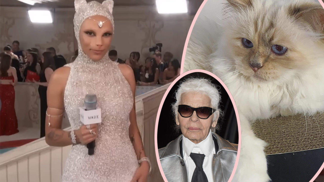 Doja Cat Is Unrecognisable Dressed As Karl Lagerfeld's Cat Choupette For  The Met Gala 2023