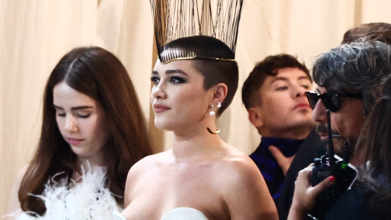 Florence Pugh Debuts Shaved Head at the Met Gala 2023 — See Photos